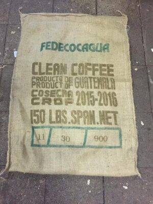 Jute koffiezak Guatemala Pelikaan