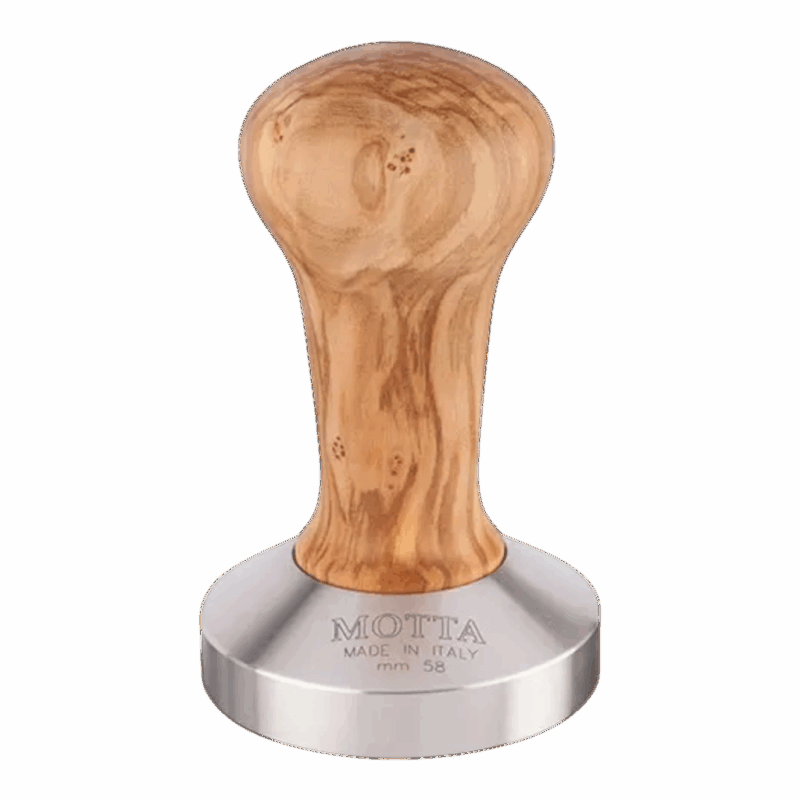 Motta-Tamper-Olijfhout_DePelikaan Motta Tamper Olijfhout 58mm