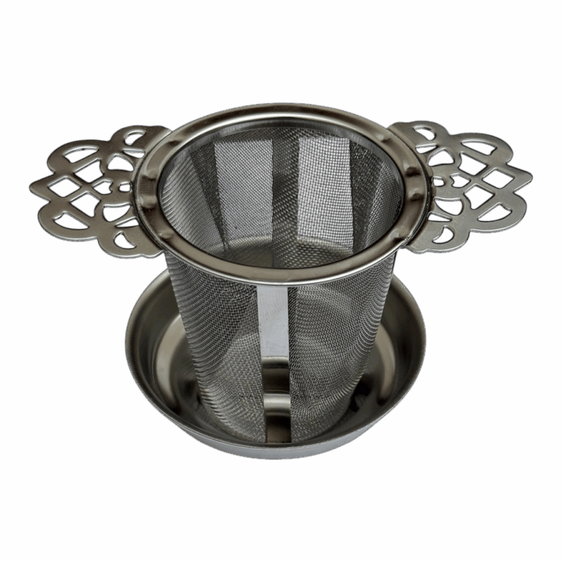 Theefilter-ornament-RVS_DePelikaan Thee filter 6,5 cm RVS